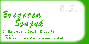 brigitta szojak business card